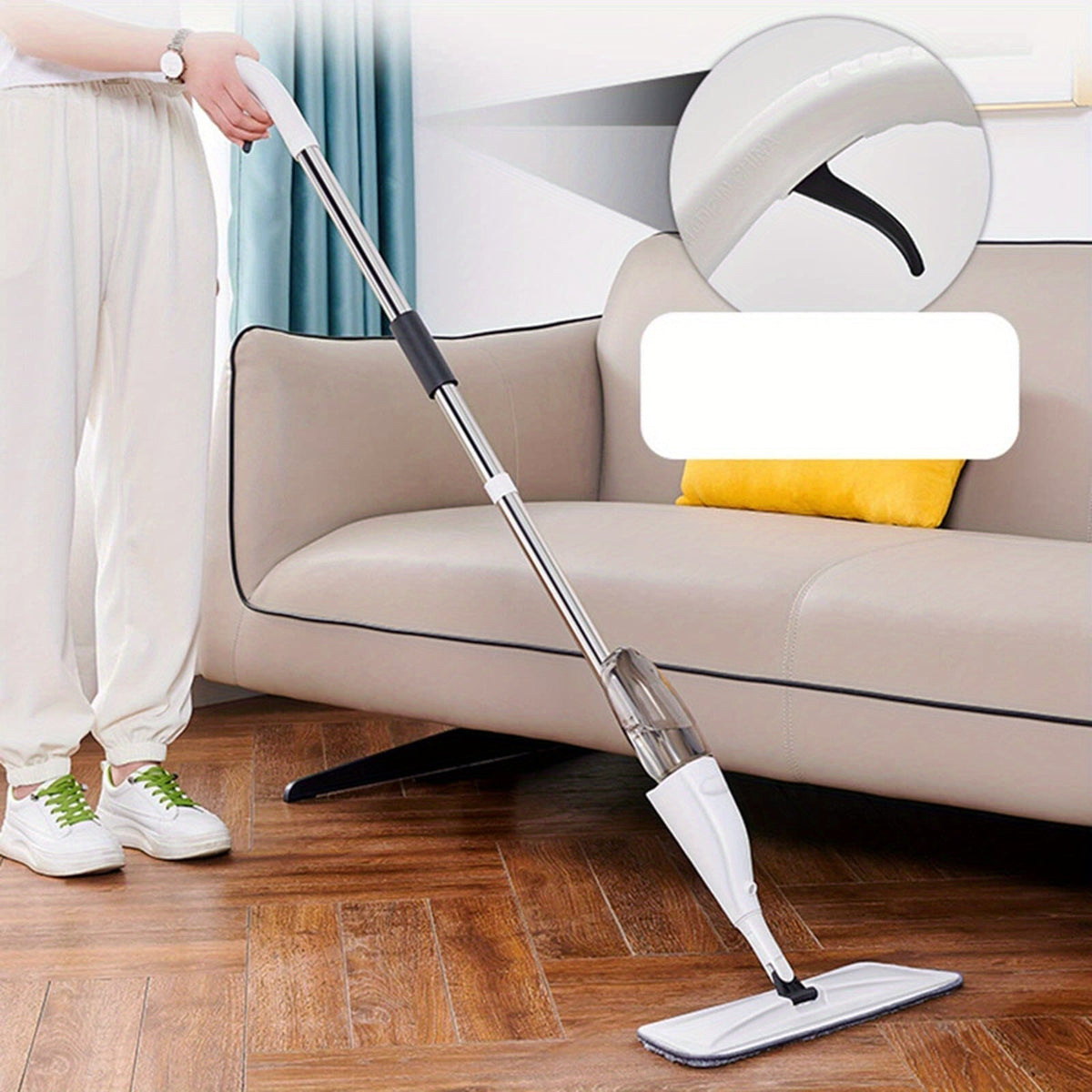Multifunctional Microfiber Spray Mop with 1/5 Reusable Pads