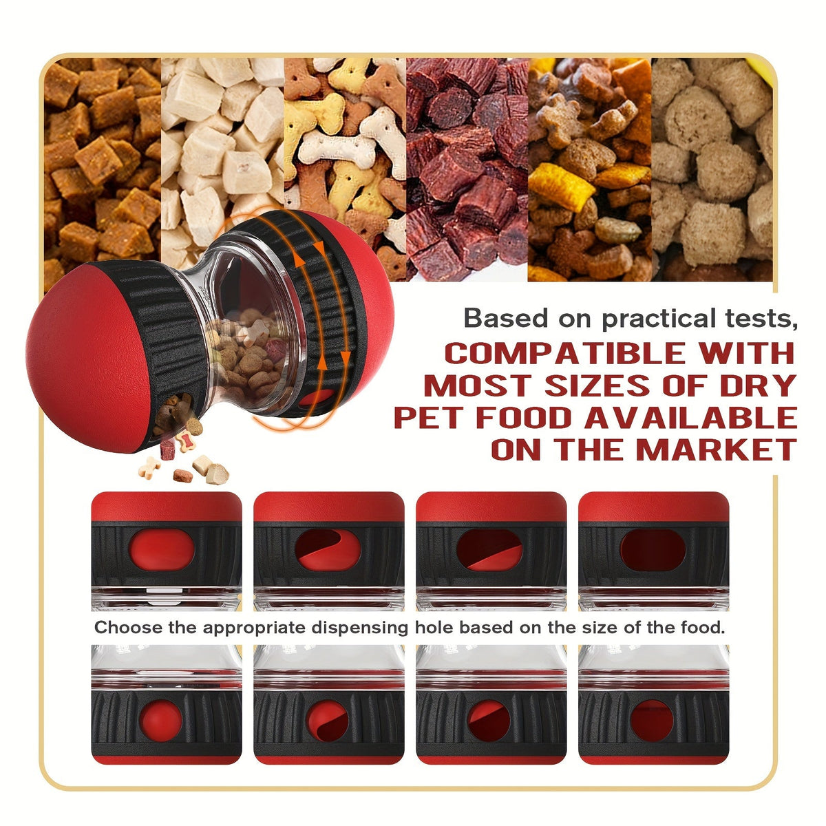 Durable Interactive Dog Treat Dispenser Toy