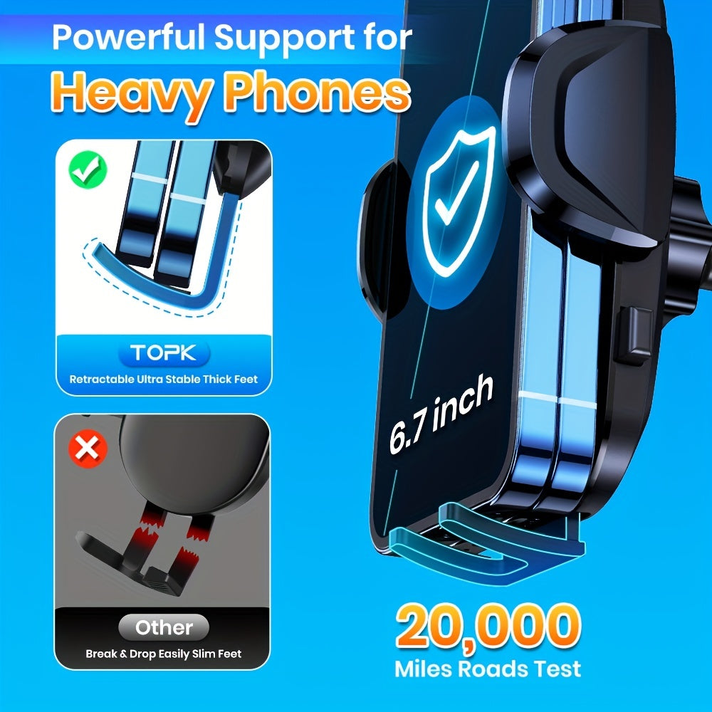 Upgraded Handsfree Car Phone Holder Mount