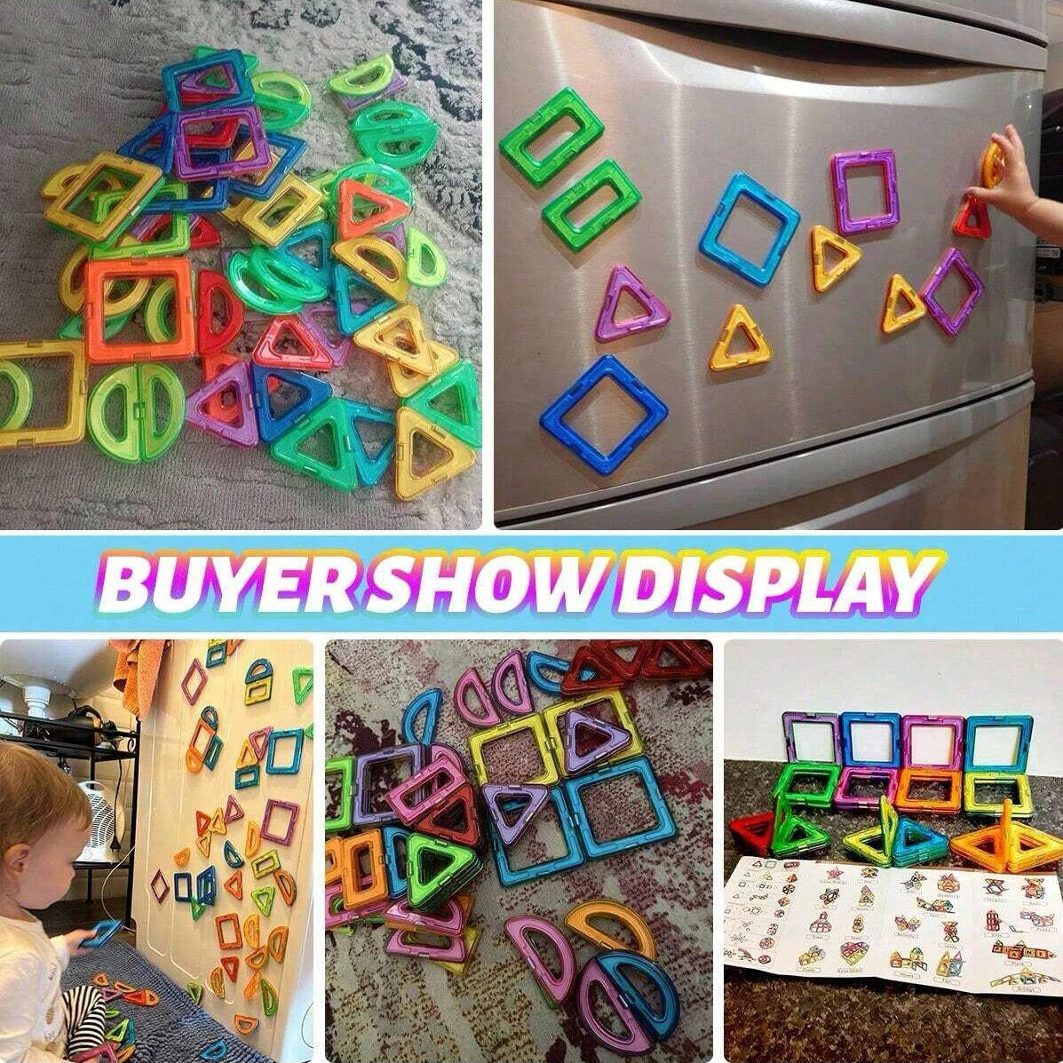 Magnetic Building Blocks DIY Magnets Toys Medium Size STEM Toys Construction Toys Learning Educational Magnet Toys