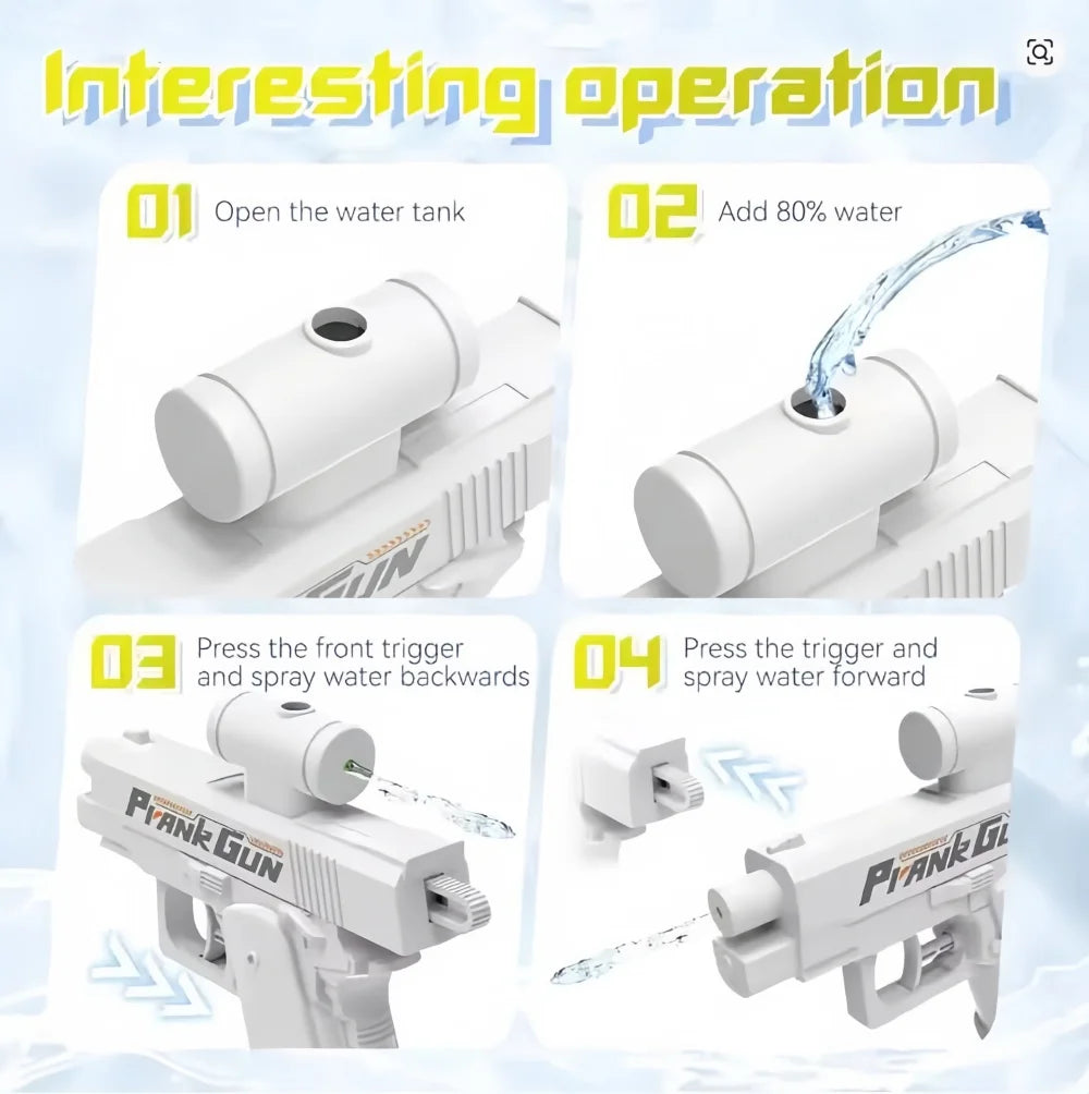 Two-Way Water Gun Prank Water Gun Toy Stress Relief Small Pistol Game Outdoor Indoor Adult Child Interaction Shoot Gift 2 Style