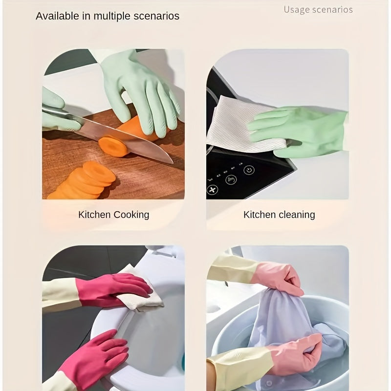 3 Pairs Waterproof Latex Kitchen Gloves