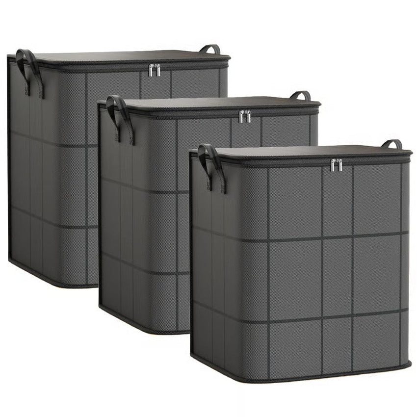 3-Pack Large Clothes Storage Bags with Reinforced Handles