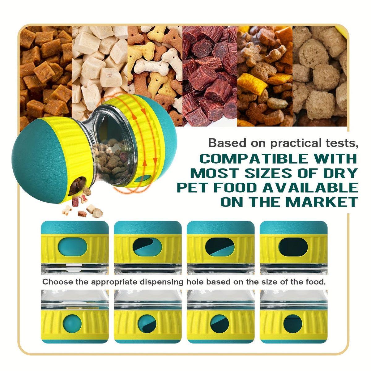 Durable Interactive Dog Treat Dispenser Toy