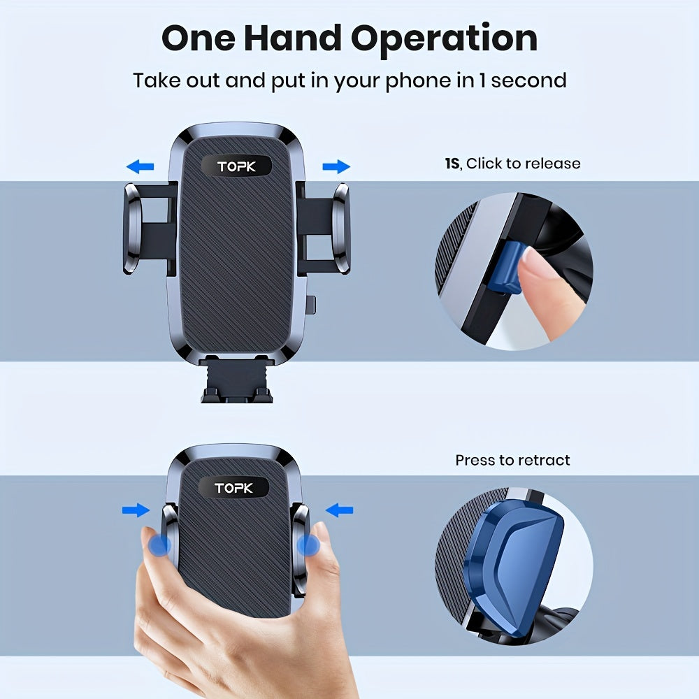 Upgraded Handsfree Car Phone Holder Mount