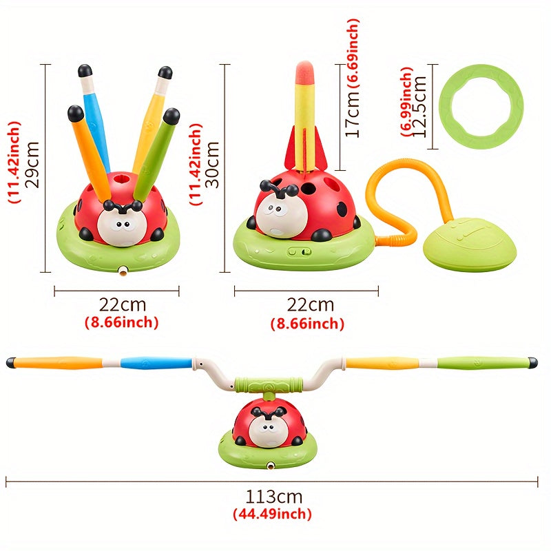 3-in-1 Ladybug Motor Exercise Machine