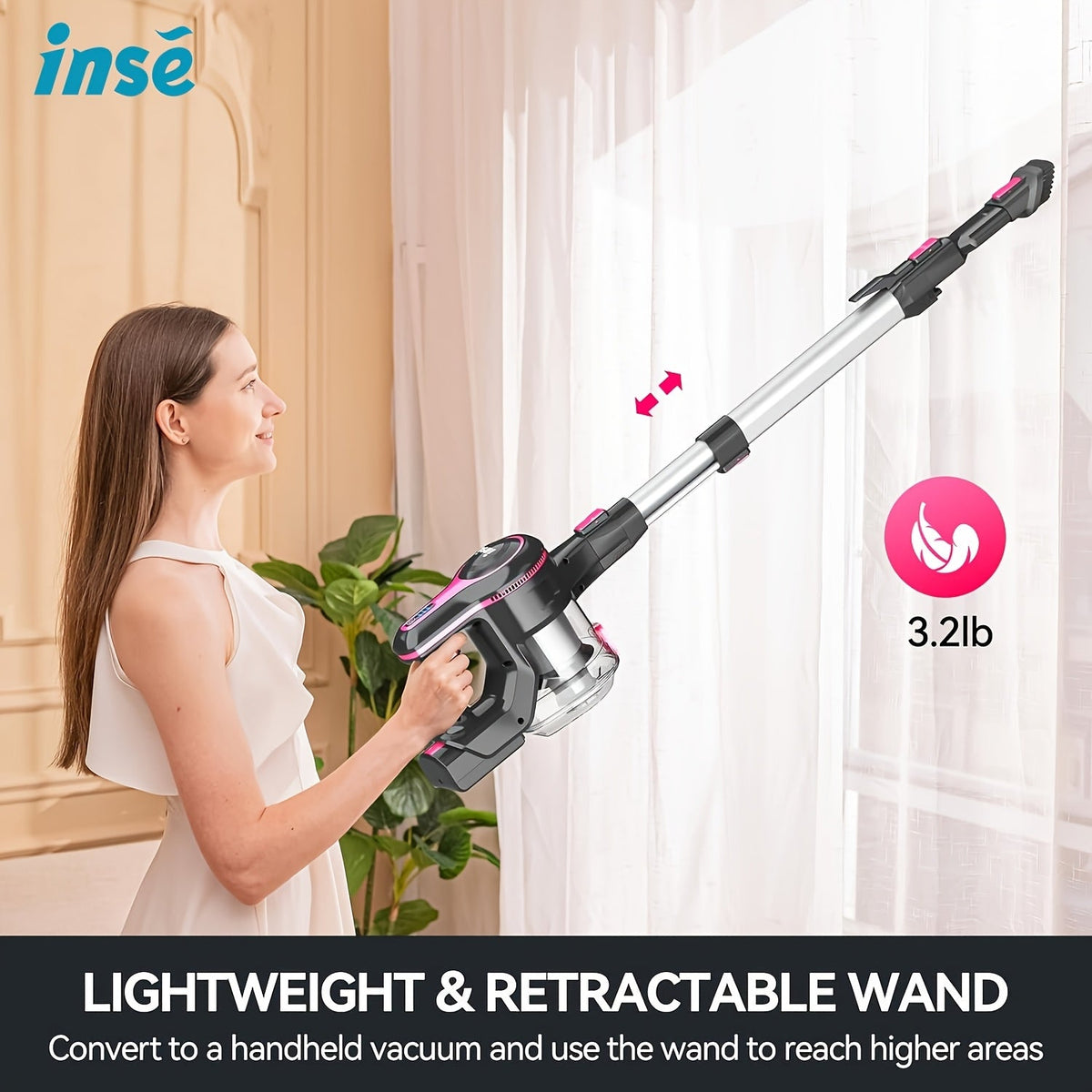 INSE N5 Vacuum Cleaners For Home Cordless