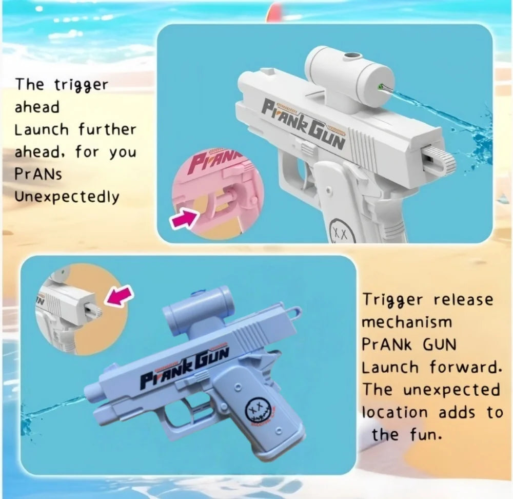 Two-Way Water Gun Prank Water Gun Toy Stress Relief Small Pistol Game Outdoor Indoor Adult Child Interaction Shoot Gift 2 Style