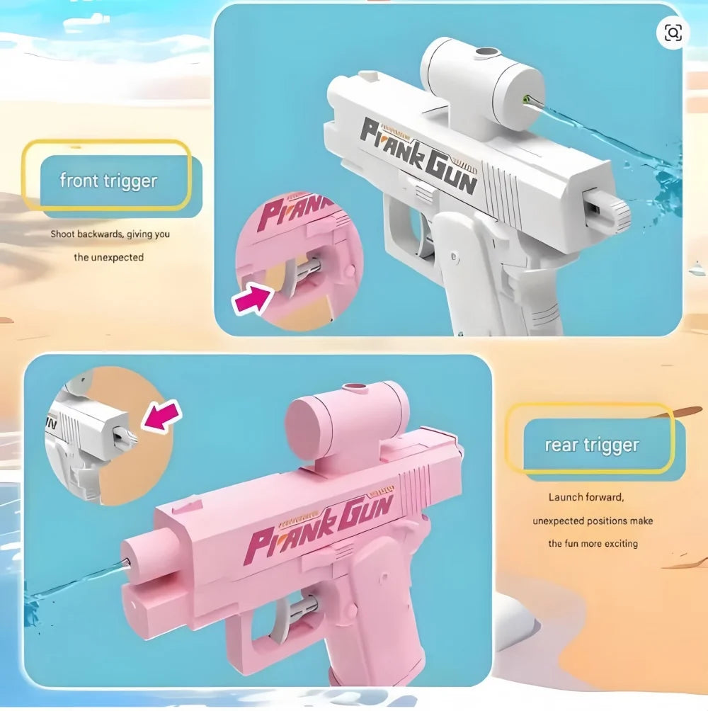 Two-Way Water Gun Prank Water Gun Toy Stress Relief Small Pistol Game Outdoor Indoor Adult Child Interaction Shoot Gift 2 Style
