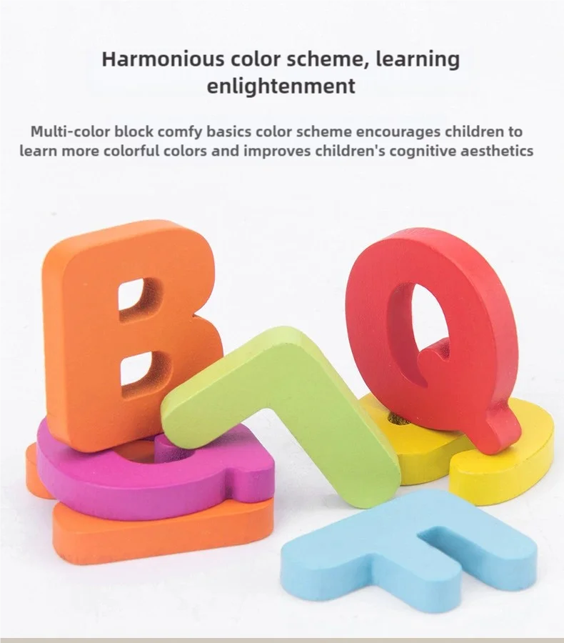 Kids Alphabetic Arithmetic Number Geometric Shapes Wooden Puzzle Montessori Preschool Learning Educational Game Toy for Children