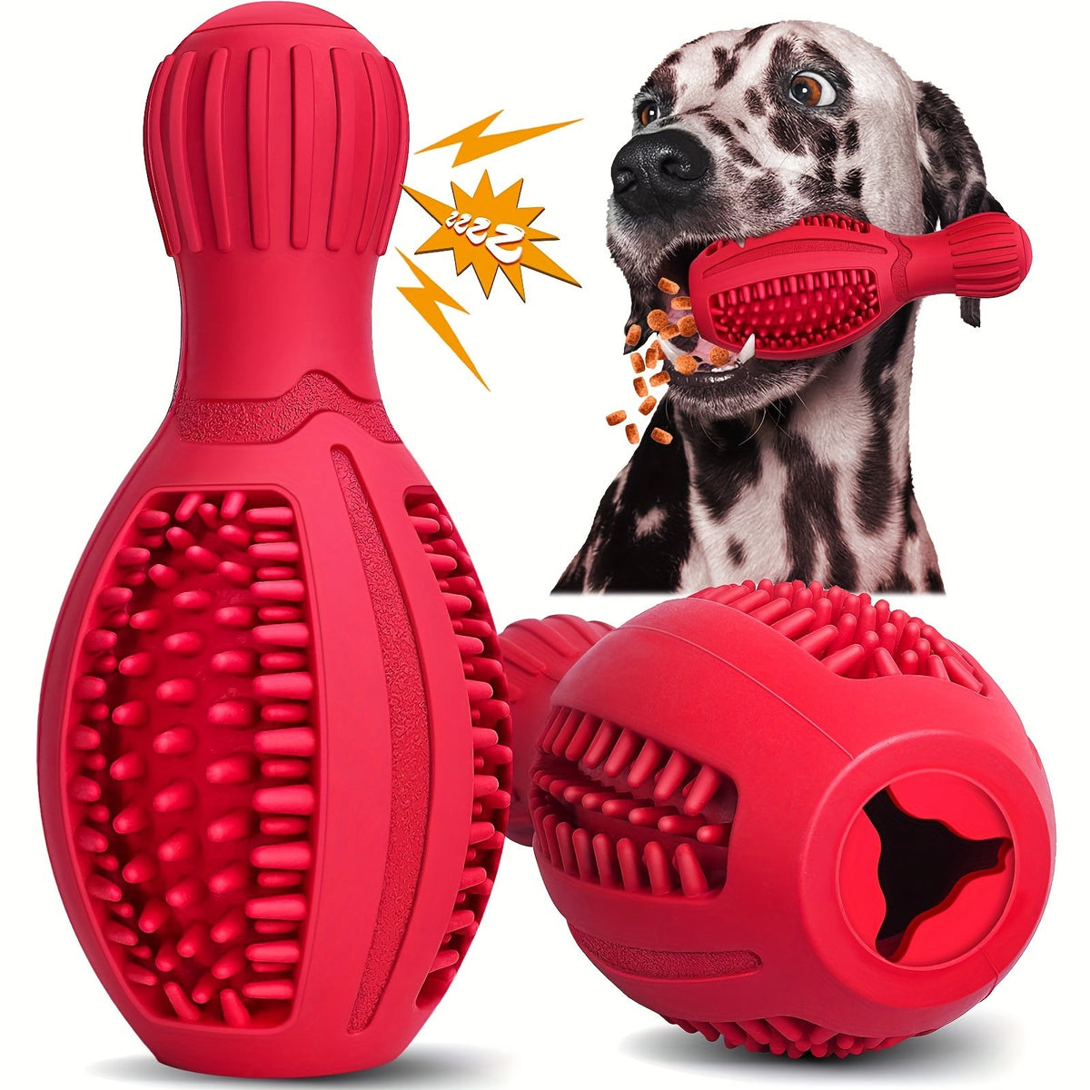 Interactive Bowling Ball Dog Chew Toy