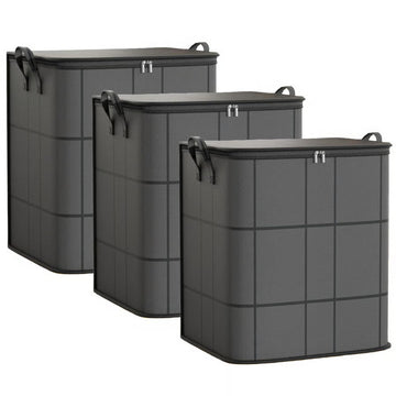 3-Pack Large Clothes Storage Bags with Reinforced Handles